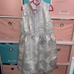 Kids Lilly Pulitzer Holiday dress NWT size 14 silver